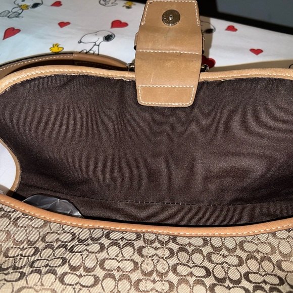 Coach SoHo Brown Signature Medium Shoulder Bag Made in Turkey Y2K EUC - Picture 5 of 16